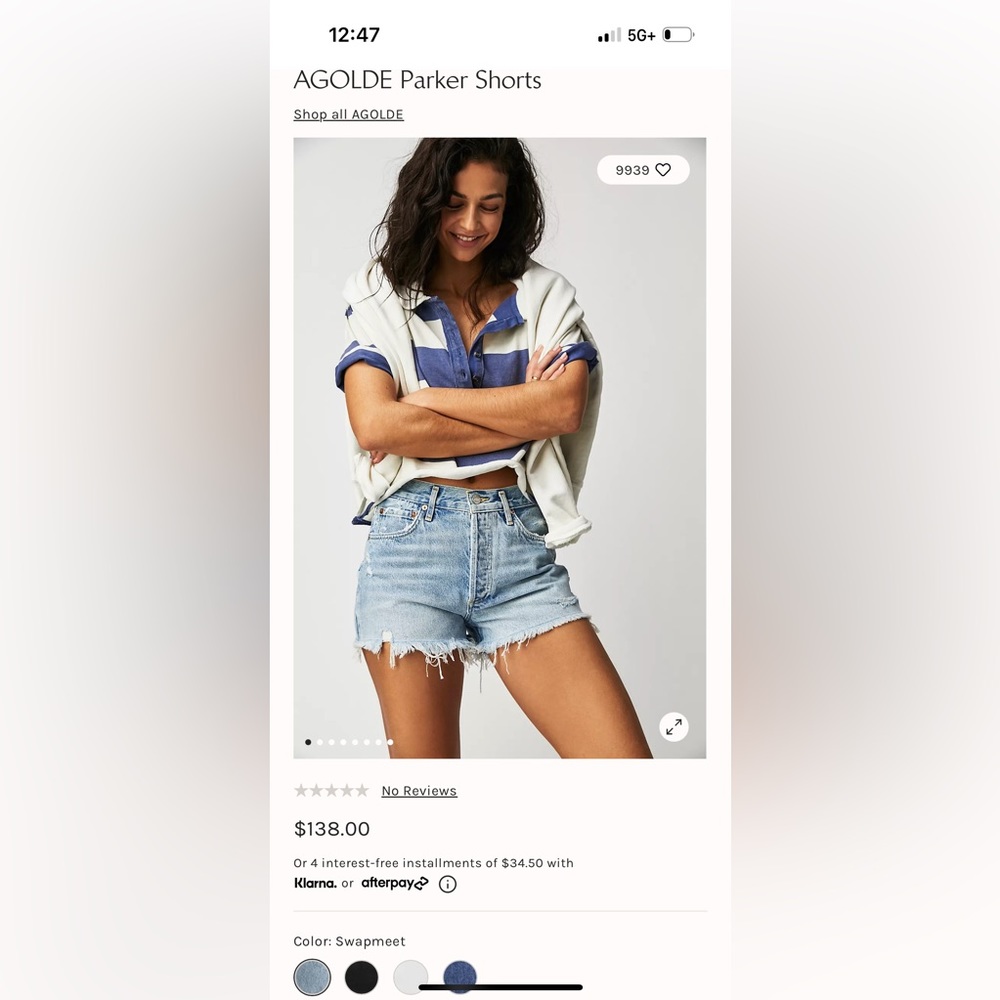 Agolde Parker jean shorts